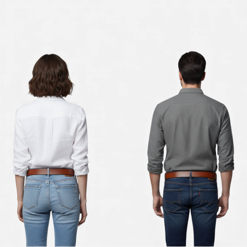 Ceinture En Cuir Marron Homme