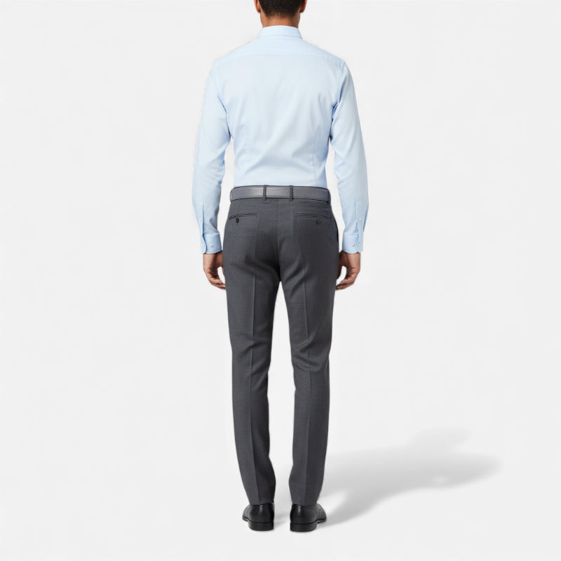 Ceinture Automatique Cuir Gris Homme