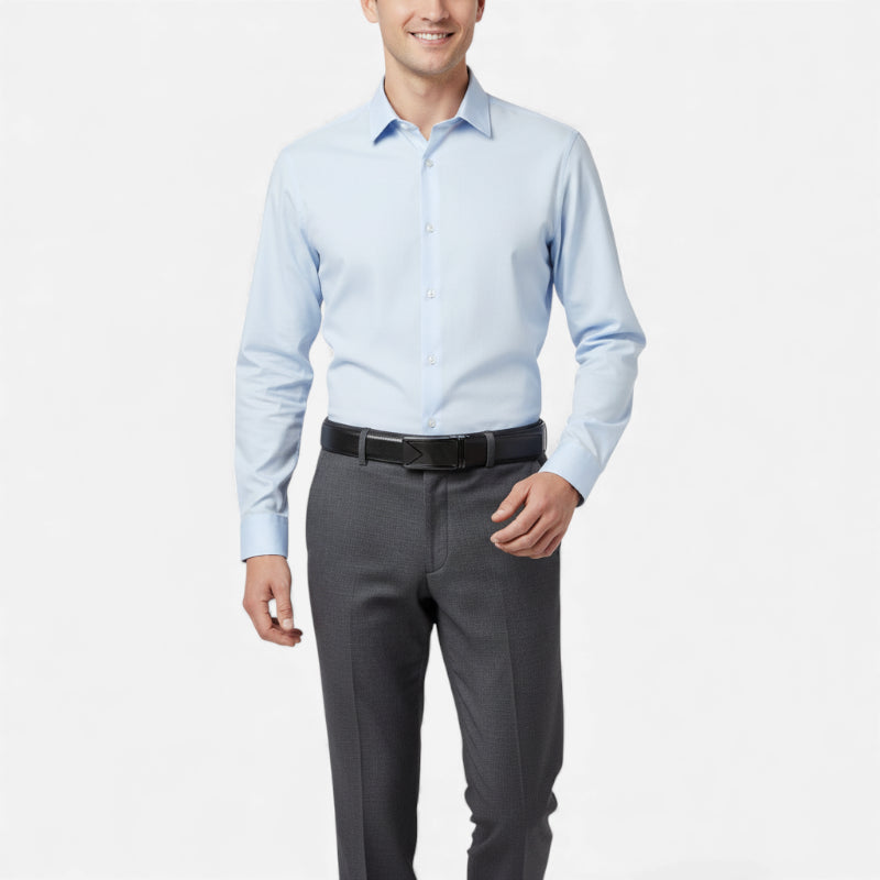 Ceinture En Cuir Tressée Premium Noir Homme