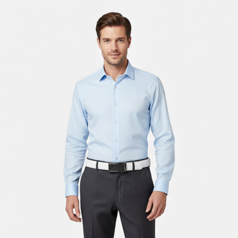 Ceinture Automatique Cuir Blanc Homme