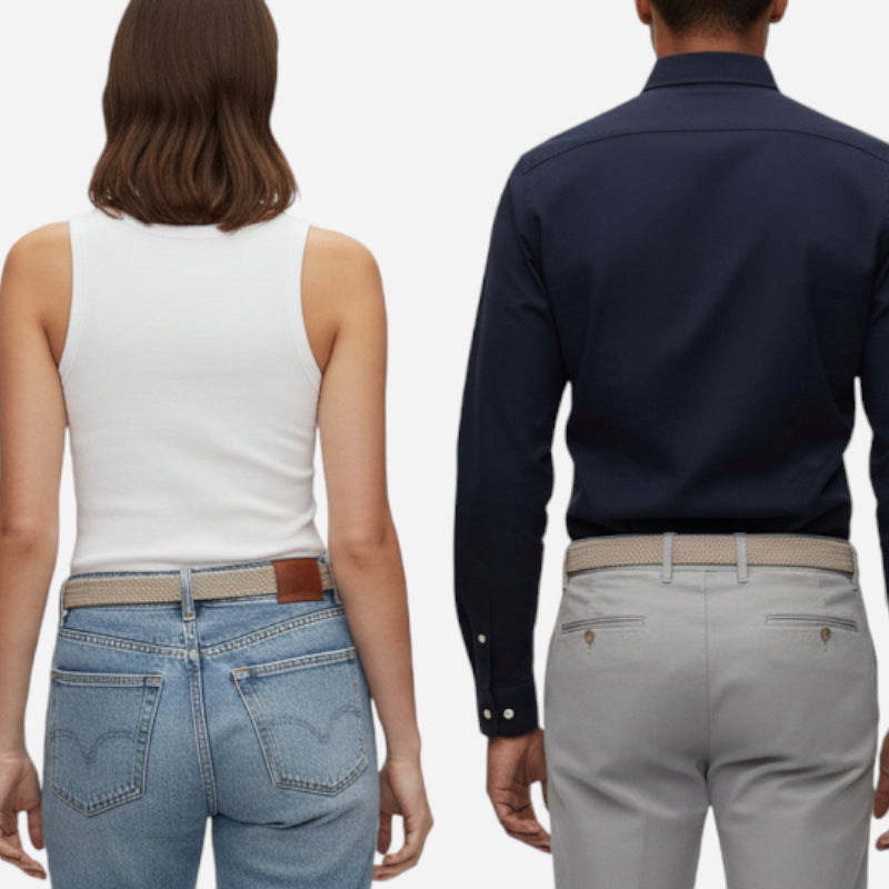 Ceinture Tressée Beige