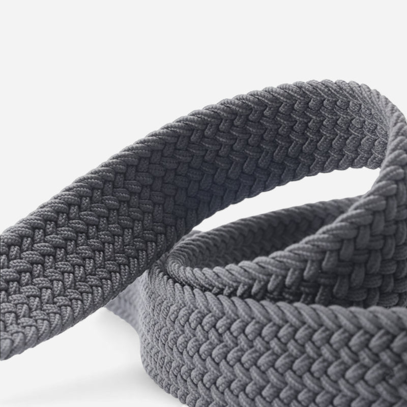Ceinture Tressée Gris Foncé Unisexe
