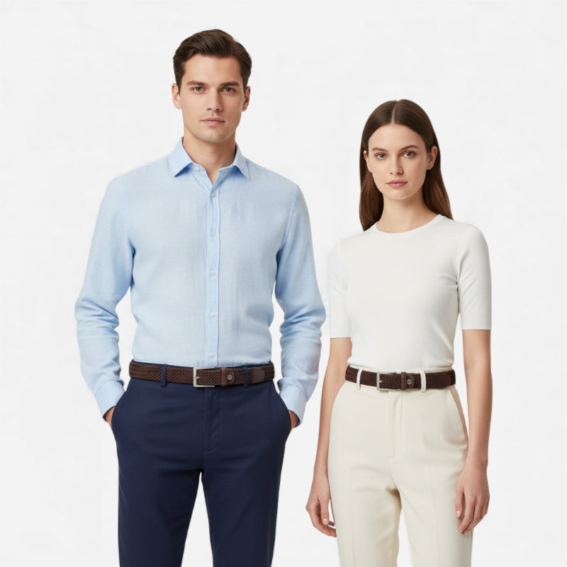 Ceinture Tressée Bordeaux