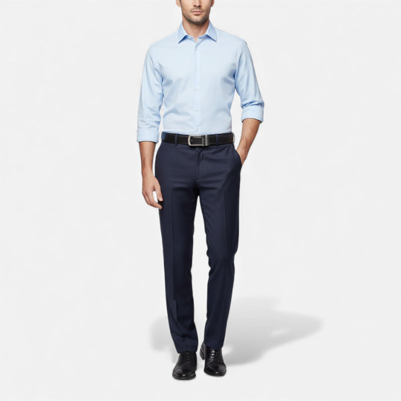 Ceinture Cuir Noir Automatique Boucle Brillante Homme