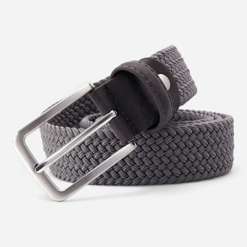 Ceinture Tressée Gris Foncé