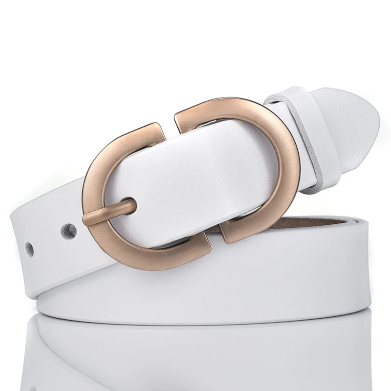 Ceinture Cuir Blanche Femme