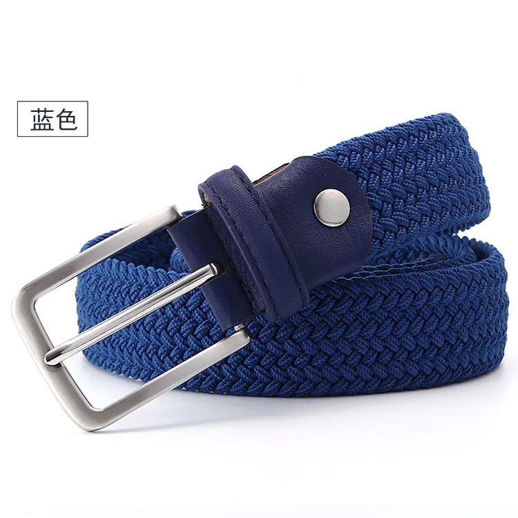 Ceinture Tressée Bleu Marine