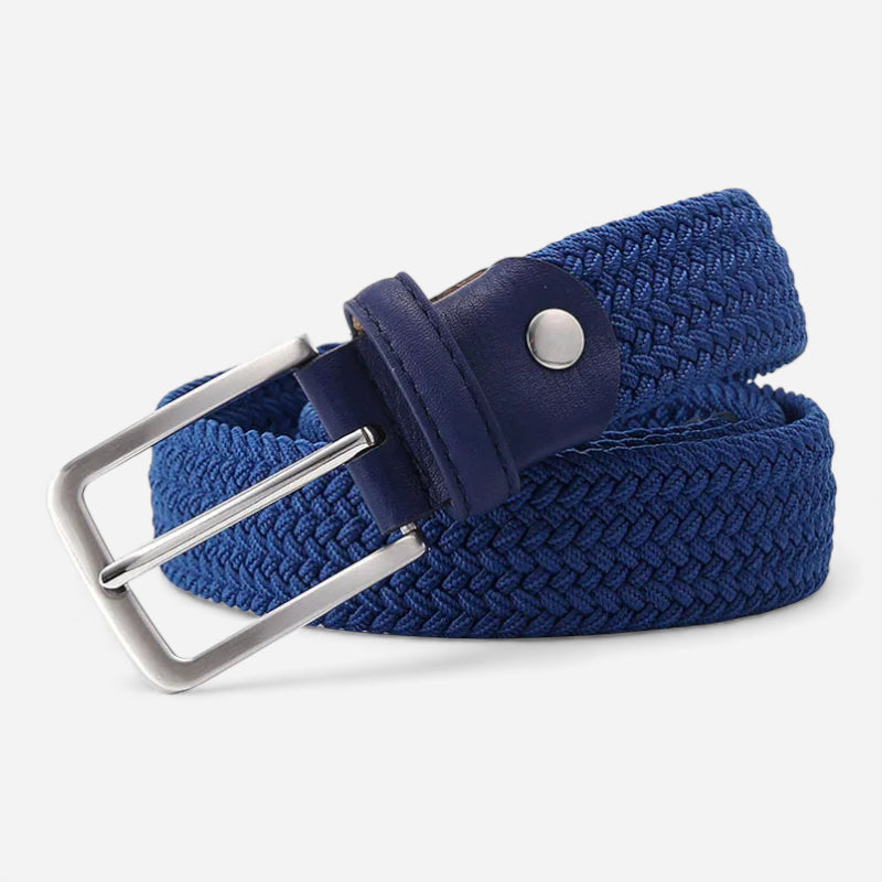 Ceinture Tressée Bleu Marine Unisexe