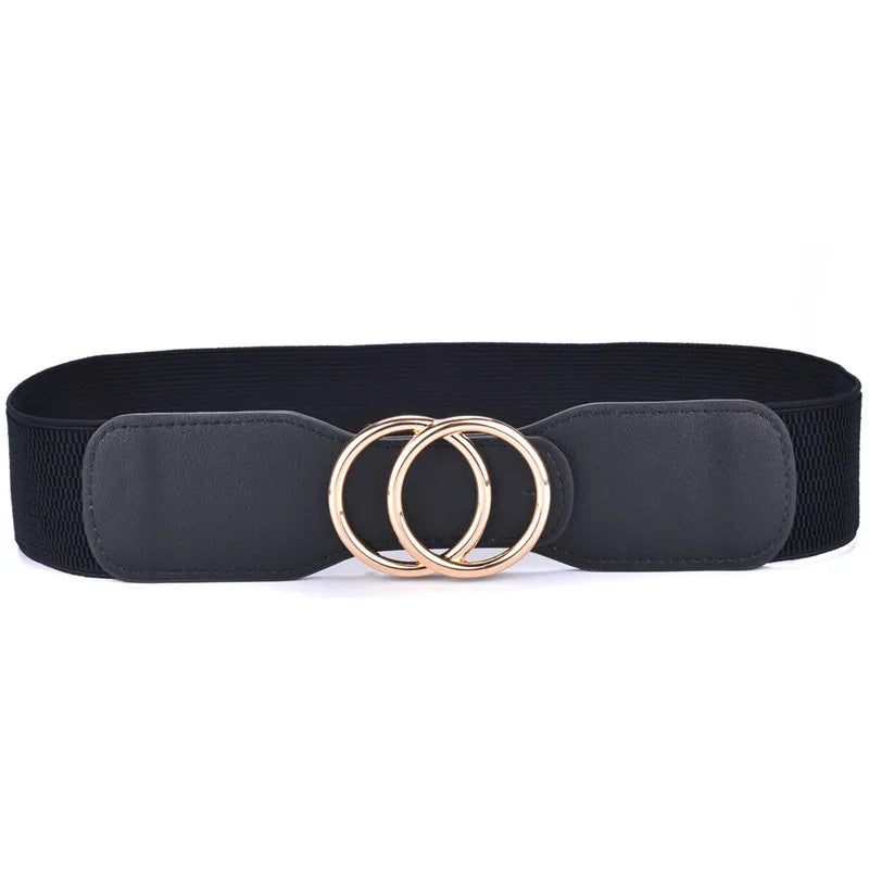 Ceinture Elastique Large Marine Boucle Arc En Ciel Femme