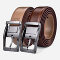 Ceinture Cuir Beige et Marron Réversible Homme - Réversible 2 en 1