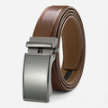 Ceinture En Cuir Marron Cognac Foncé Automatique Homme