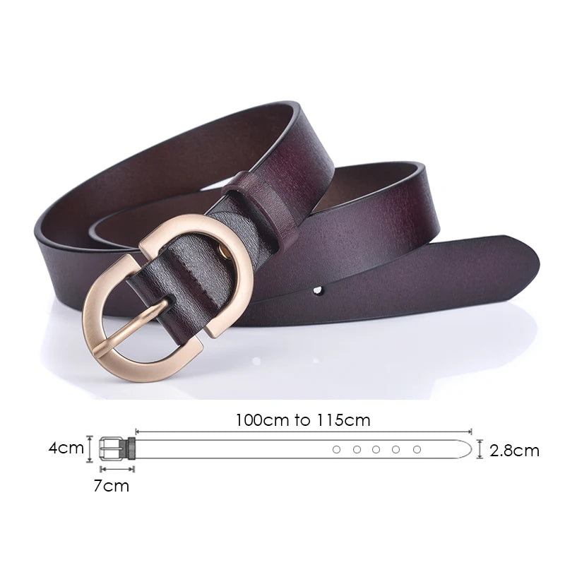 Ceinture Cuir Bordeaux Femme