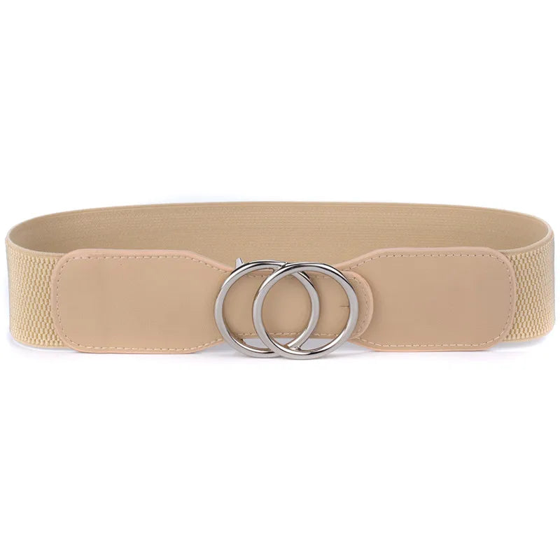 Ceinture Elastique Large Marine Boucle Arc En Ciel Femme