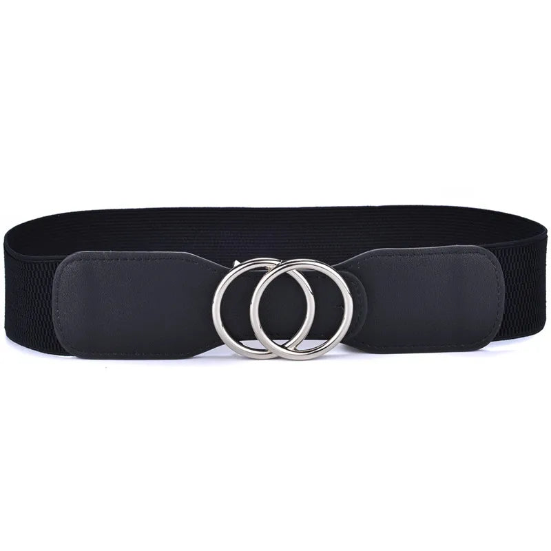 Ceinture Elastique Large Léopard Boucle Dorée Femme
