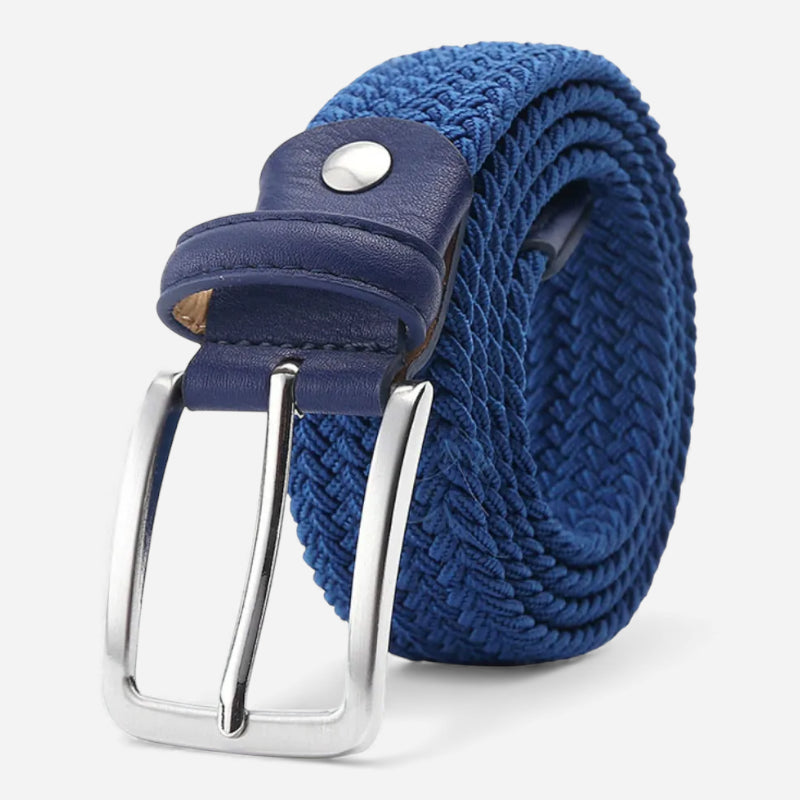 Ceinture Tressée Bleu Marine Unisexe