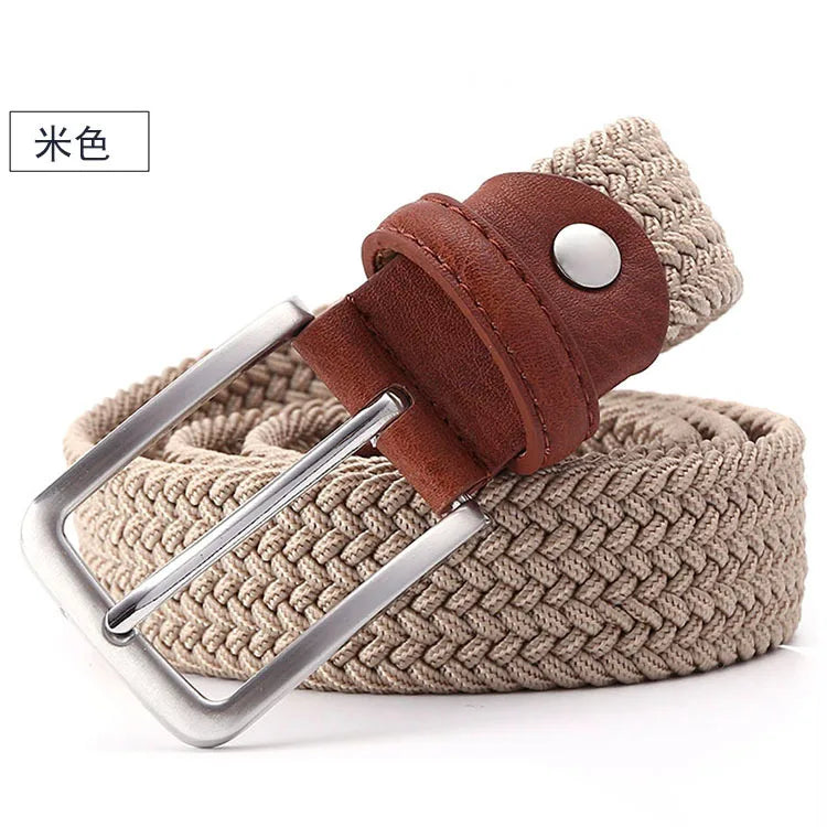 Ceinture Tressée Beige