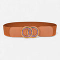 Ceinture Elastique Large Camel Anneaux Arc En Ciel Femme