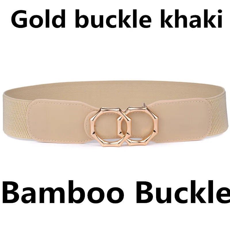 Ceinture Large Camel Femme