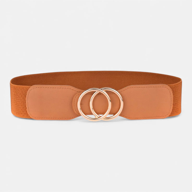 Ceinture Large Camel Femme