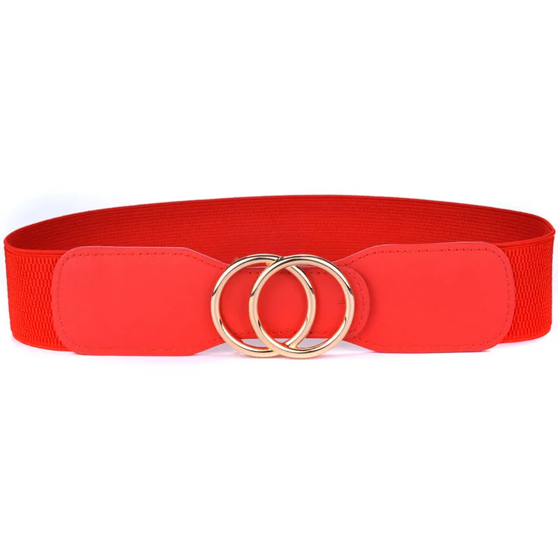 Ceinture Elastique Large Léopard Boucle Dorée Femme