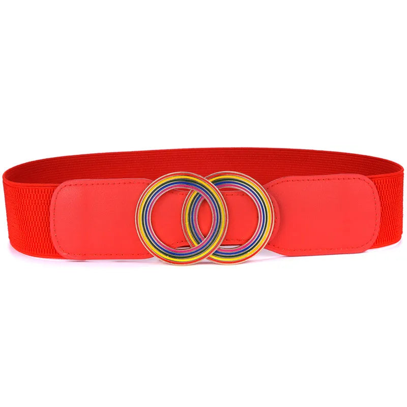 Ceinture Large Elastique Blanche Femme