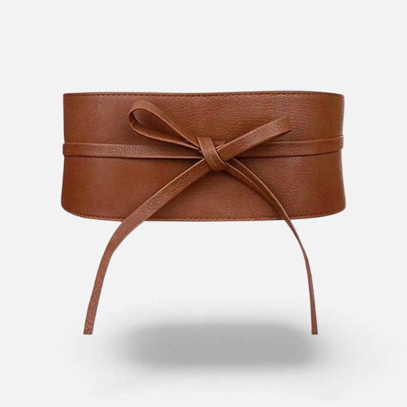 Ceinture Large Femme À Nouer Cuir