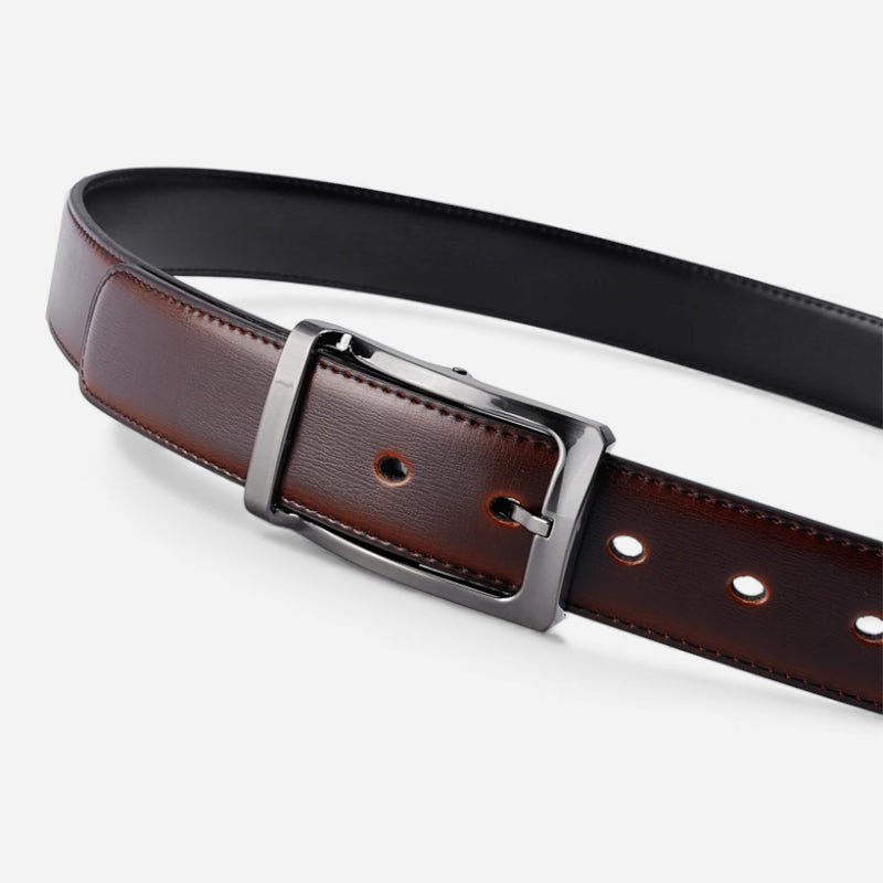 Ceinture Homme Cuir Réversible Noir Marron - Réversible 2 en 1