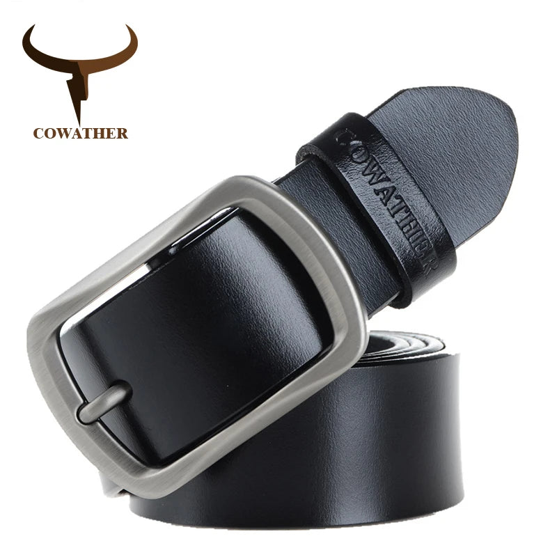 Ceinture En Cuir Noir Pour Homme