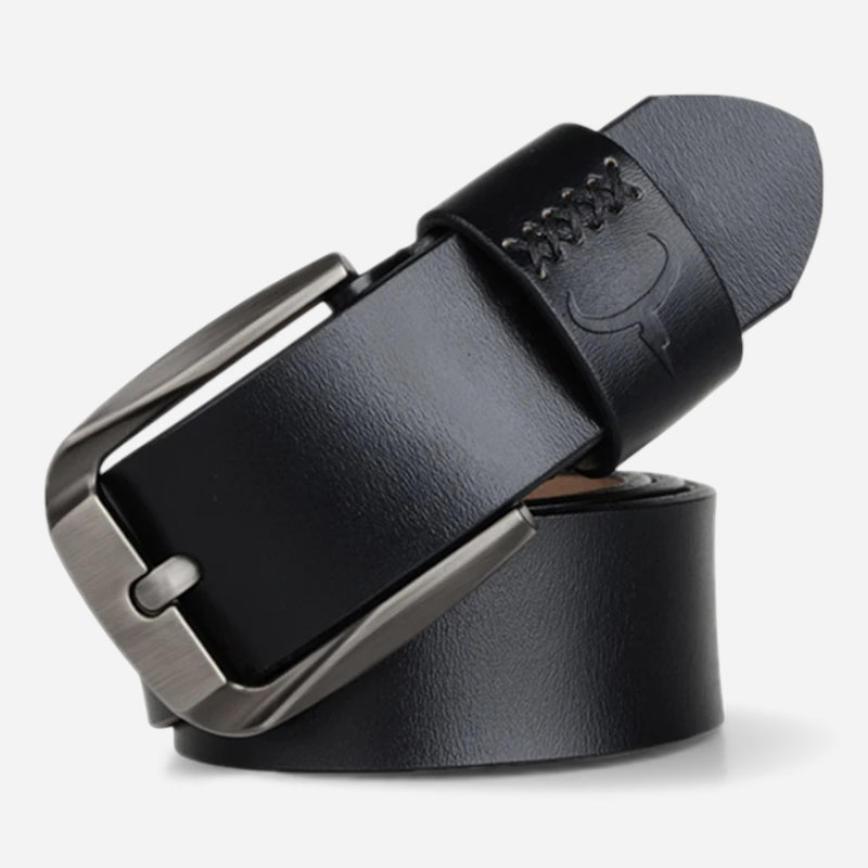 Ceinture Cuir Véritable Noir Homme