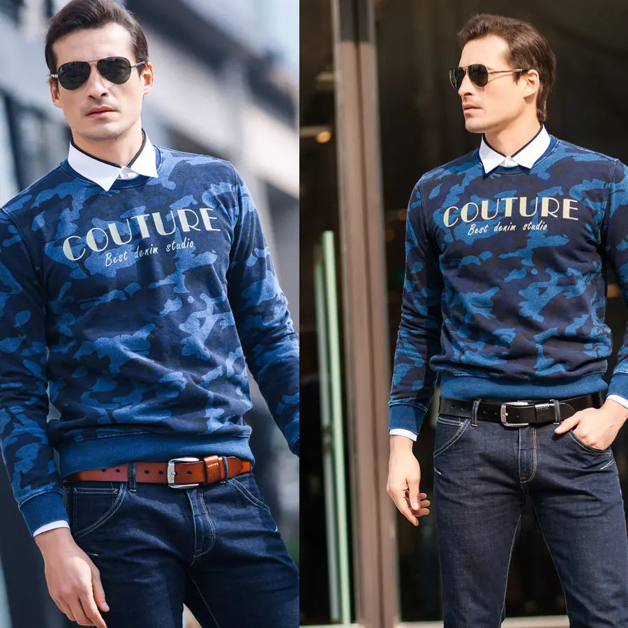 Ceinture Cuir Véritable Marron Foncé Homme