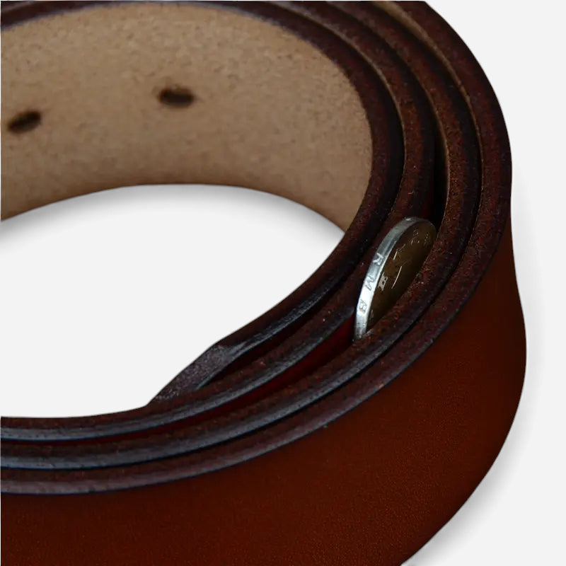 Ceinture En Cuir Marron Homme