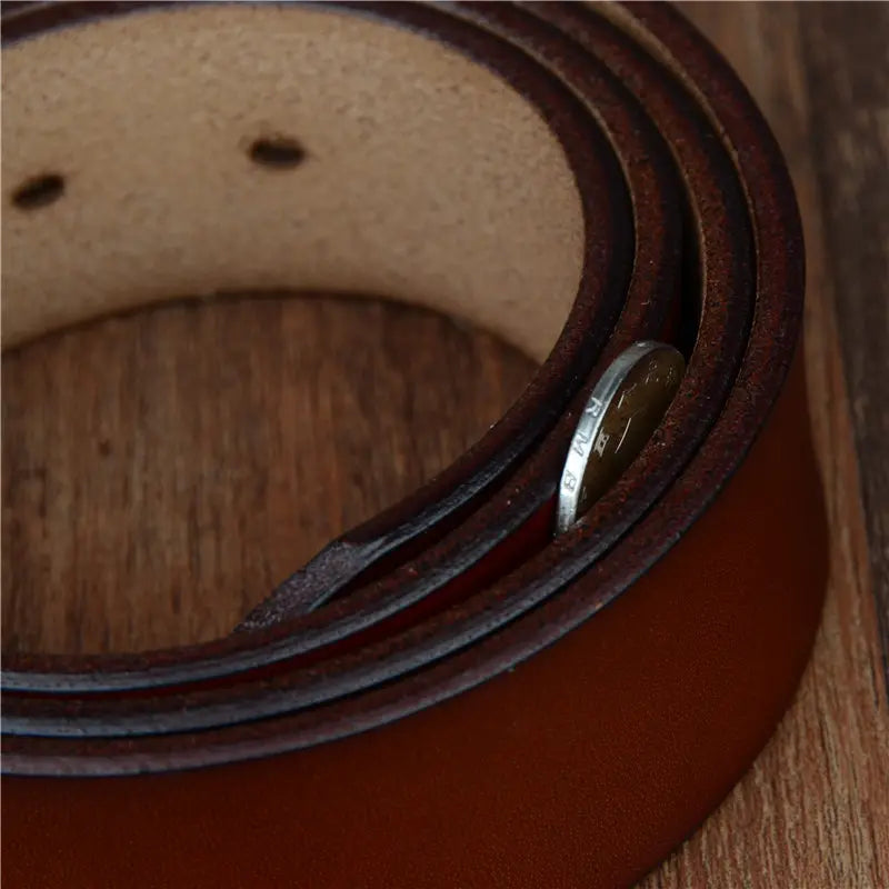 Ceinture Cuir Marron Foncé