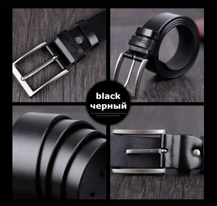 Ceinture En Cuir Noir Homme