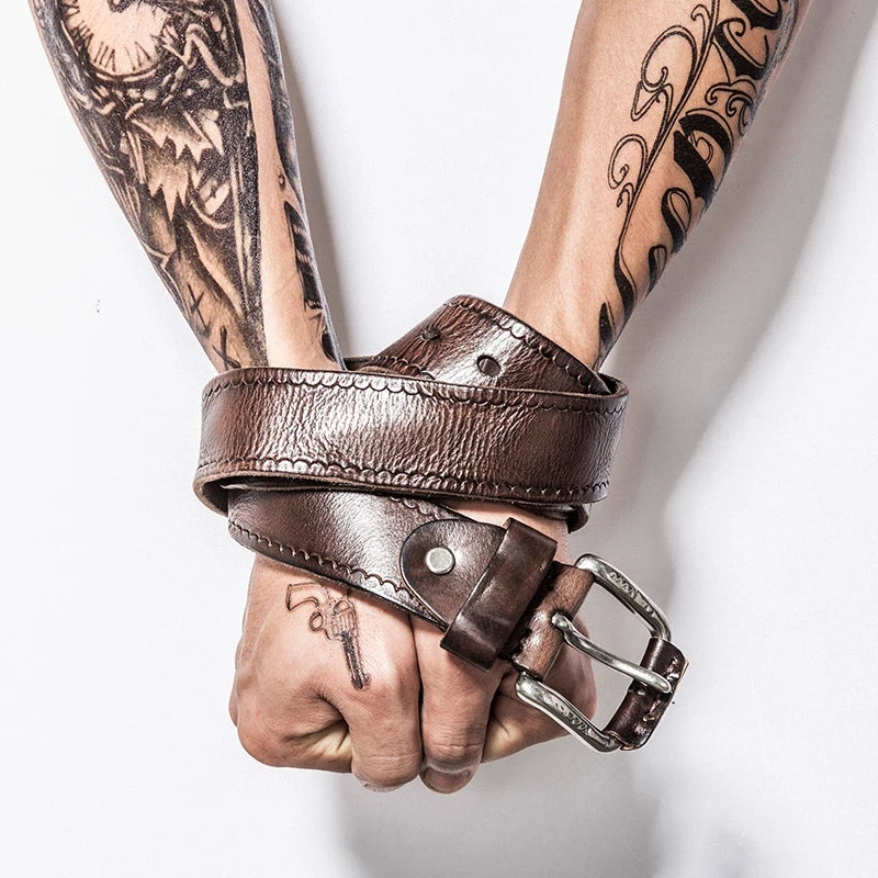 Ceinture Homme Cuir Noir Luxe