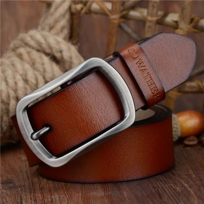 Ceinture Cuir Marron Cognac Homme