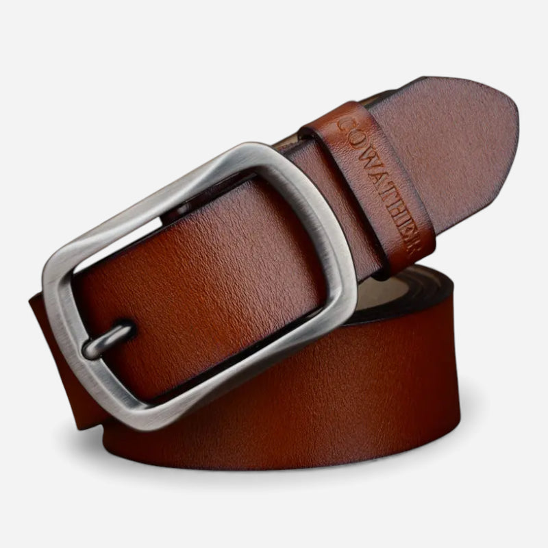 Ceinture Cuir Marron Cognac Homme