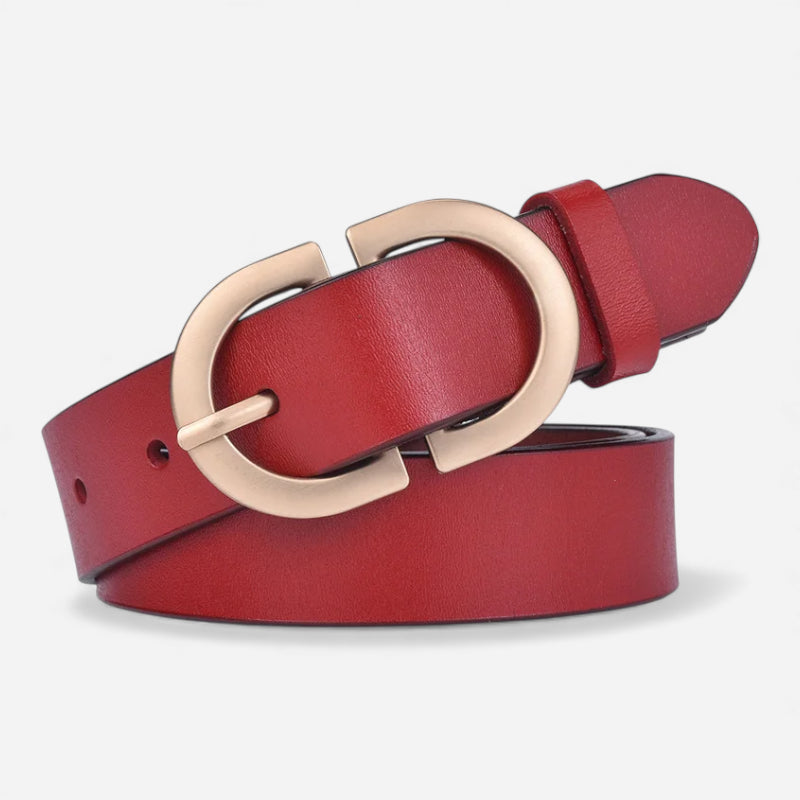 Ceinture Cuir Femme Rouge