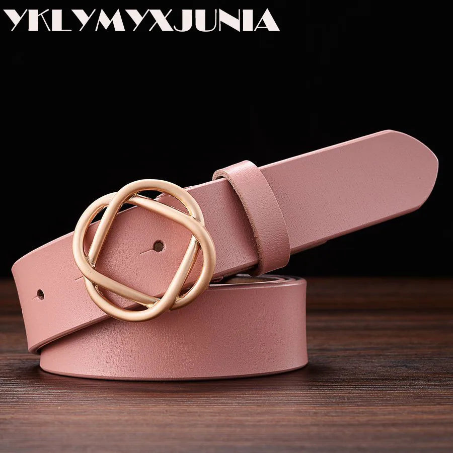 Ceinture Cuir Rose Femme