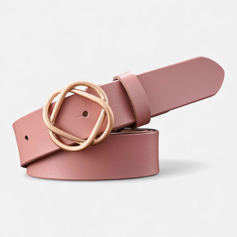 Ceinture Cuir Rose Femme