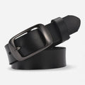 Ceinture Cuir Noir Boucle Noir Brillant Femme