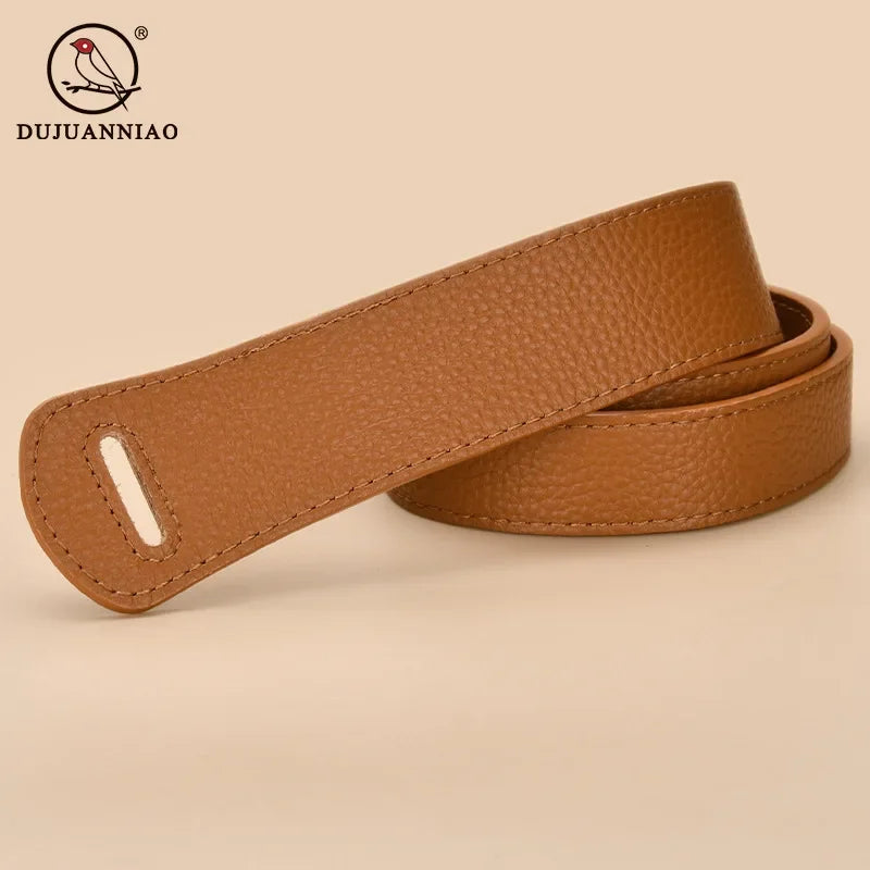 Ceinture à Nouer Cuir Véritable Souple Noir Taille Haute Femme