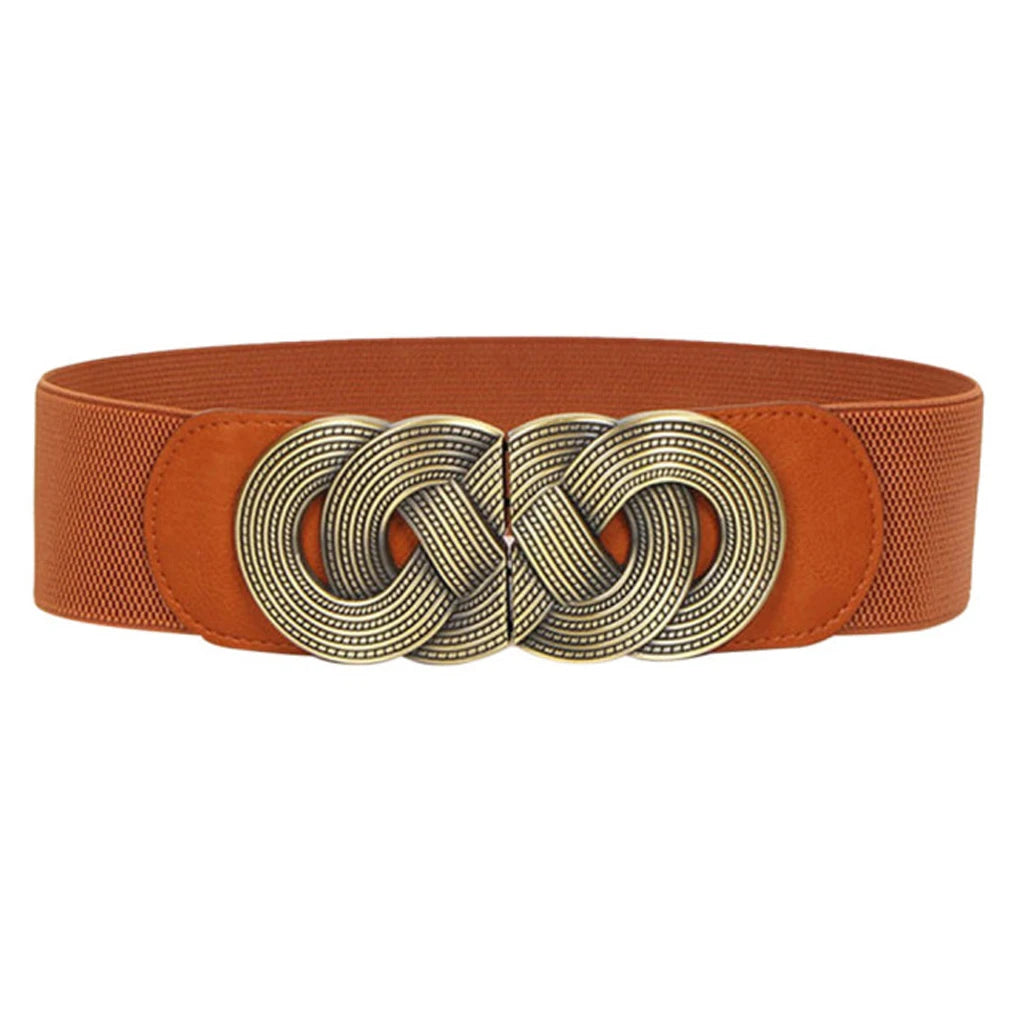 Ceinture Large Tissu Elastique Blanche Femme