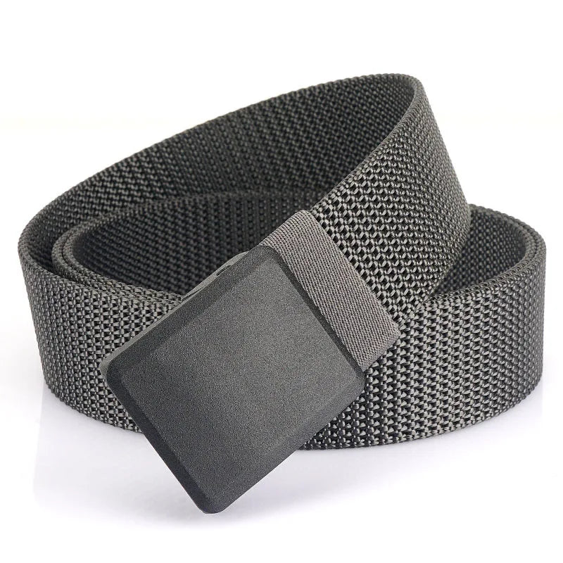 Ceinture En Toile Tactique Gris Boucle Automatique