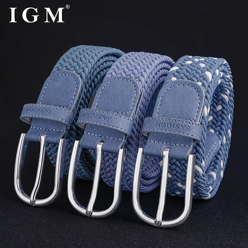 Ceinture Tressée Bleue