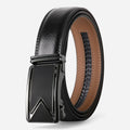 Ceinture Cuir Noir Vintage Automatique Homme