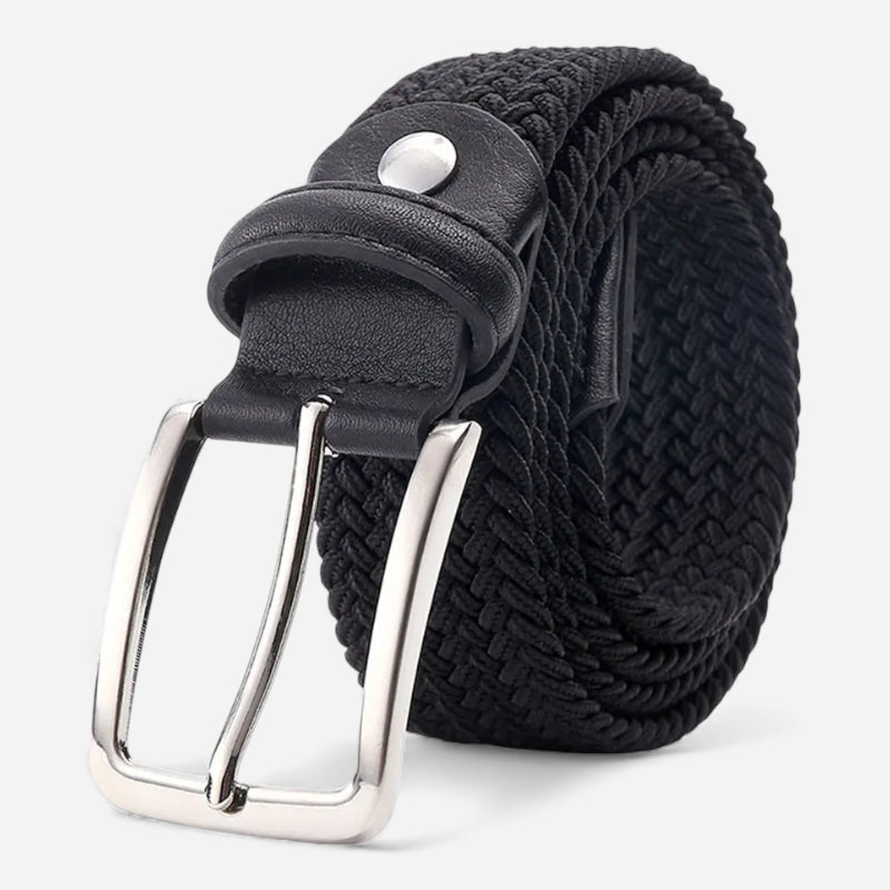 Ceinture Tressée Noire Unisexe