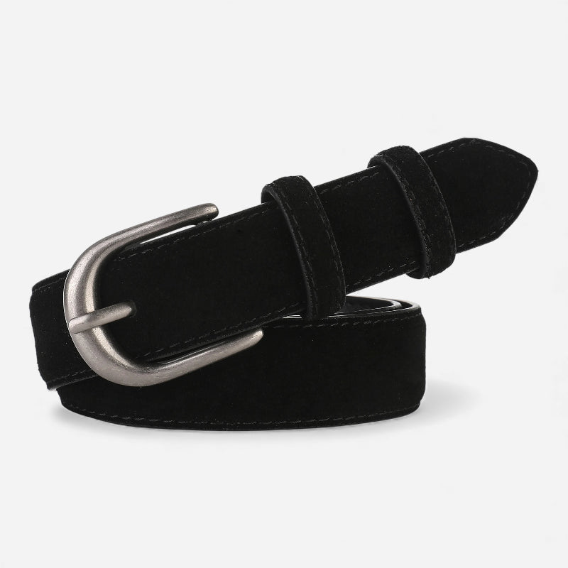 Ceinture Daim Noir Femme
