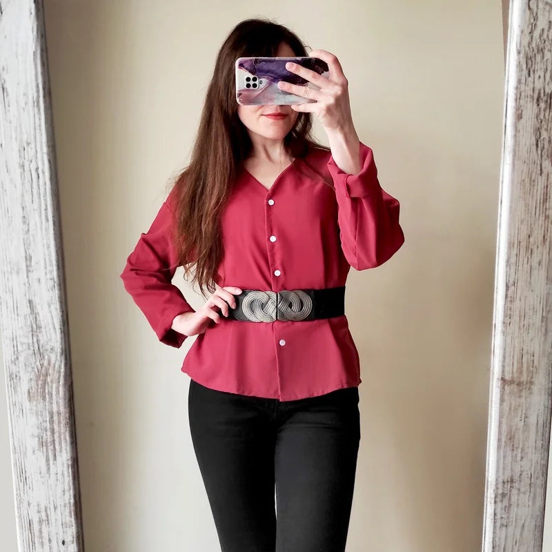 Ceinture Femme Large Marron