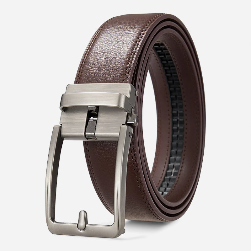 Ceinture En Cuir Marron Automatique Pour Homme