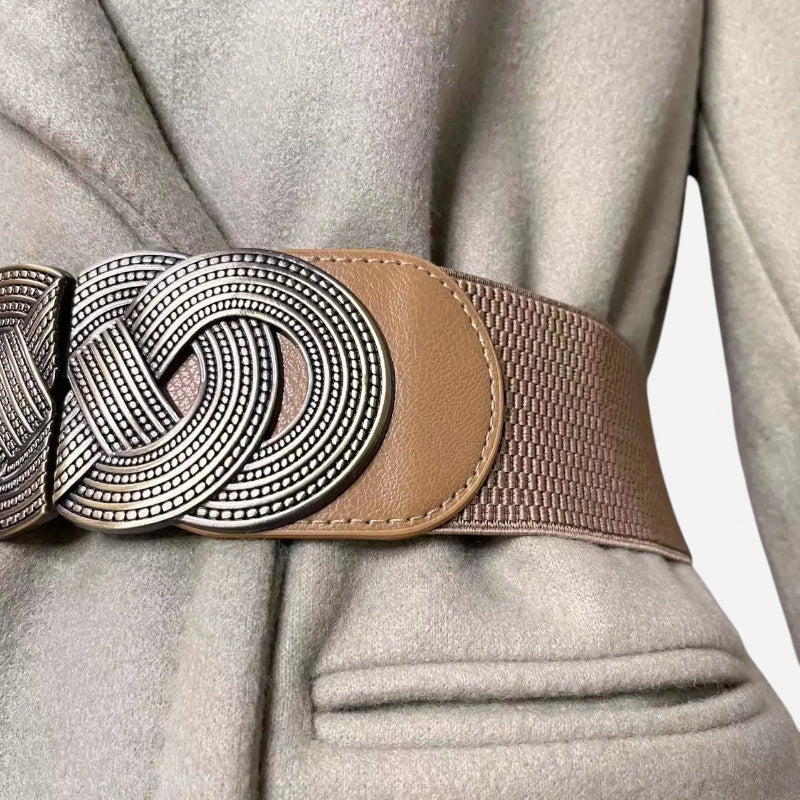 Ceinture Femme Large Marron